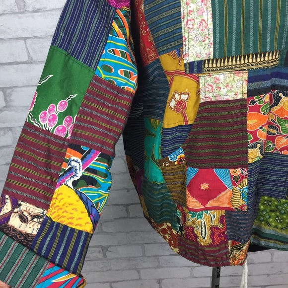 Thai One On Women Patchwork Hoodie Size OS - Picture 2 of 6